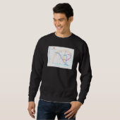 リスボンサブウェイマップポルトガルT スウェットシャツ (正面フル)