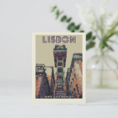 リスボンサンタジュスタエレベーターイラストレーションポルトガル ポストカード (スタンド正面)