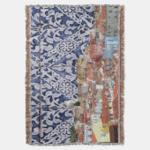 リスボンシティポルトガルのタイルモンタージュ – Azulejo スローブランケット (正面縦)