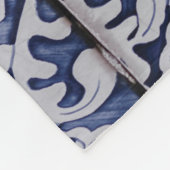 リスボンシティポルトガルのタイルモンタージュ – Azulejo フリースブランケット (角)