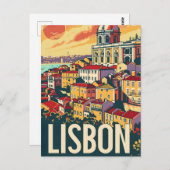リスボントラベルアド ポストカード (正面/裏面)