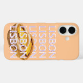 リスボントラベルアート，オレンジ，ポルトガル旅行アート Case-Mate iPhoneケース (裏面 (横))
