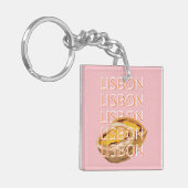 リスボントラベルアート，パステル，ポルトガル キーホルダー (正面左)