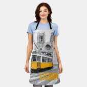 リスボントラムポルトガルヴィンテージ路面電車 エプロン (着用した状態)