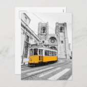 リスボントラムヴィンテージポルトガルギフト シーズンポストカード (正面/裏面)