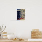 リスボンドアとタイルイラストレーションポルトガル ポスター (キッチン)