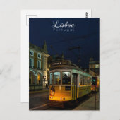 リスボンナイトトラベルアート ポストカード (正面/裏面)