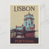 リスボンベレムタワーイラストレーションポルトガル ポストカード (正面)