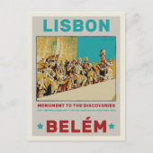 リスボンベレム像イラストレーションポルトガル ポストカード (正面)