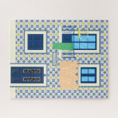 リスボンポルトガルのタイルと鳥の家 ジグソーパズル (横)