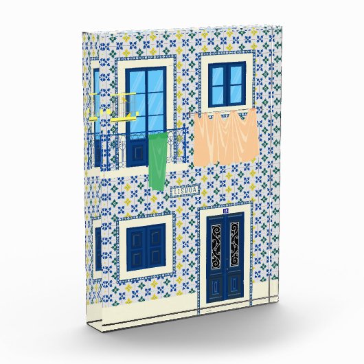 リスボンポルトガルのタイルと鳥の家 フォトブロック (左)