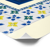 リスボンポルトガルのタイルと鳥の家 ポスター (コーナー)