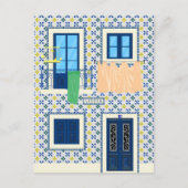 リスボンポルトガルのタイルと鳥の家 ポストカード (正面)