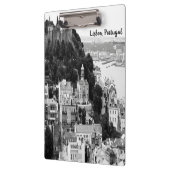 リスボンポルトガルの白黒のスカイライン クリップボード (左)