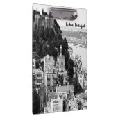 リスボンポルトガルの白黒のスカイライン クリップボード (右)