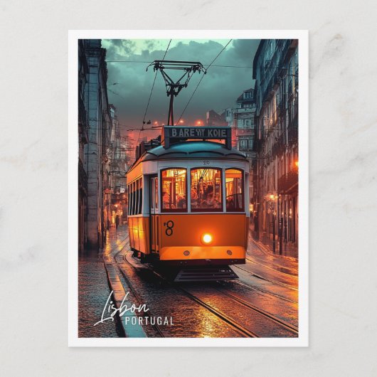 リスボンポルトガルは美しい観光客の場所 ポストカード (正面)