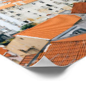 リスボンポルトガルアトランティックビーチレッドルーフズ ポスター (角)