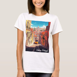 リスボンポルトガルアニメスタイルTシャツ Tシャツ
