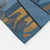 リスボンポルトガルイエロートラムトラベルアートヴィンテージ フリースブランケット (角)