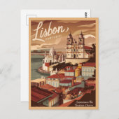 リスボンポルトガルエクスペリエンスザタイムレスチャーム ポストカード (正面/裏面)