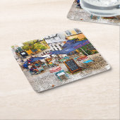 リスボンポルトガルカスタムスクエアコースター スクエアペーパーコースター (アングル)