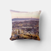 リスボンポルトガルサンセットスカイラインシティスケープお土産 クッション (正面)