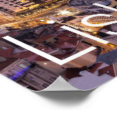 リスボンポルトガルサンセットスカイラインシティスケープお土産 ポスター (角)