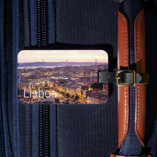 リスボンポルトガルサンセットスカイラインシティスケープお土産 ラゲッジタグ (正面インサイチュ4)