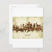 リスボンポルトガルシティスケープ シーズンポストカード (正面/裏面)