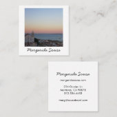 リスボンポルトガルシティヨーロッパフォトトラベルツーリズム スクエア名刺 (正面/裏面)