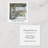 リスボンポルトガルシティヨーロッパフォトトラベルツーリズム スクエア名刺 (正面/裏面)