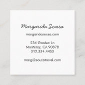 リスボンポルトガルシティヨーロッパフォトトラベルツーリズム スクエア名刺 (裏面)