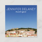 リスボンポルトガルシティヨーロッパフォトトラベルツーリズム スクエア名刺 (正面)