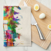 リスボンポルトガルスカイライン キッチンタオル (四つ折り)