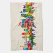 リスボンポルトガルスカイライン キッチンタオル (縦)