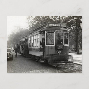 リスボンポルトガルトラム1940年はがき ポストカード