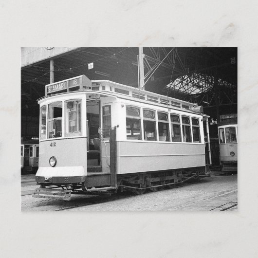 リスボンポルトガルトラム1969はがき ポストカード (正面)