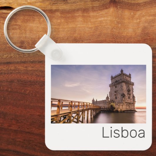 リスボンポルトガルトーレデベレムサンセットホリデー キーホルダー (正面)