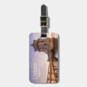 リスボンポルトガルトーレデベレムサンセットホリデー ラゲッジタグ (正面縦)