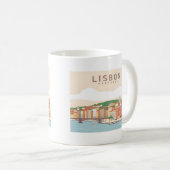 リスボンポルトガルパステルトラベルデザイン コーヒーマグカップ (正面右)