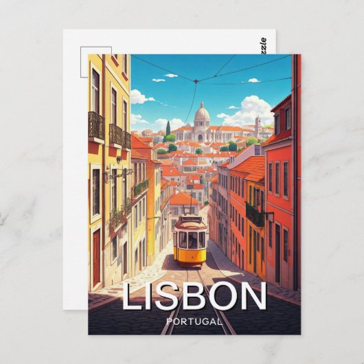 リスボンポルトガルパンテオンアルファマアニメ ポストカード (正面/裏面)