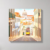 リスボンポルトガルパンテオンアルファマウォーターカラー キャンバスプリント (正面)