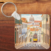 リスボンポルトガルパンテオンアルファマウォーターカラー キーホルダー (正面)