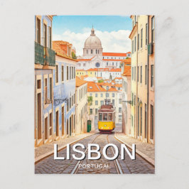 リスボンポルトガルパンテオンアルファマウォーターカラー ポストカード