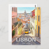 リスボンポルトガルパンテオンアルファマウォーターカラー ポストカード (正面/裏面)