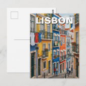 リスボンポルトガルパンテオンアルファマウォーターカラー ポストカード (正面/裏面)