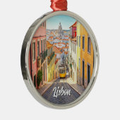 リスボンポルトガルパンテオンアルファマウォーターカラー メタルオーナメント (右)