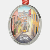 リスボンポルトガルパンテオンアルファマウォーターカラー メタルオーナメント (左)