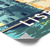 リスボンポルトガルベレムタワートラベルアートヴィンテージ ポスター (角)