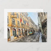 リスボンポルトガルポストカードでトラムに乗る ポストカード (正面/裏面)